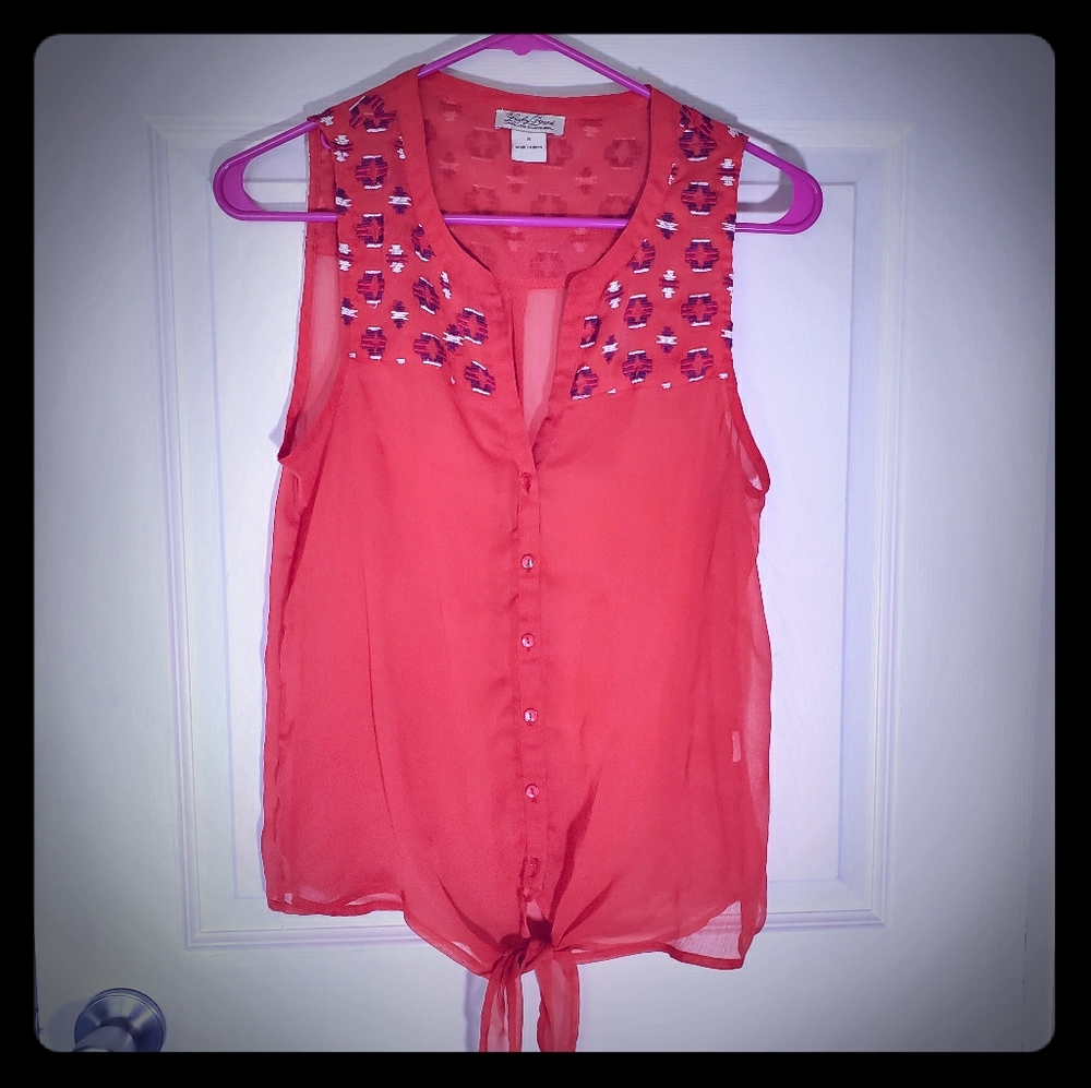 🍉 Lucky Brand sheer tank top